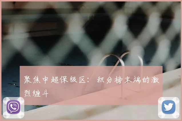 聚焦中超保级区：积分榜末端的激烈缠斗